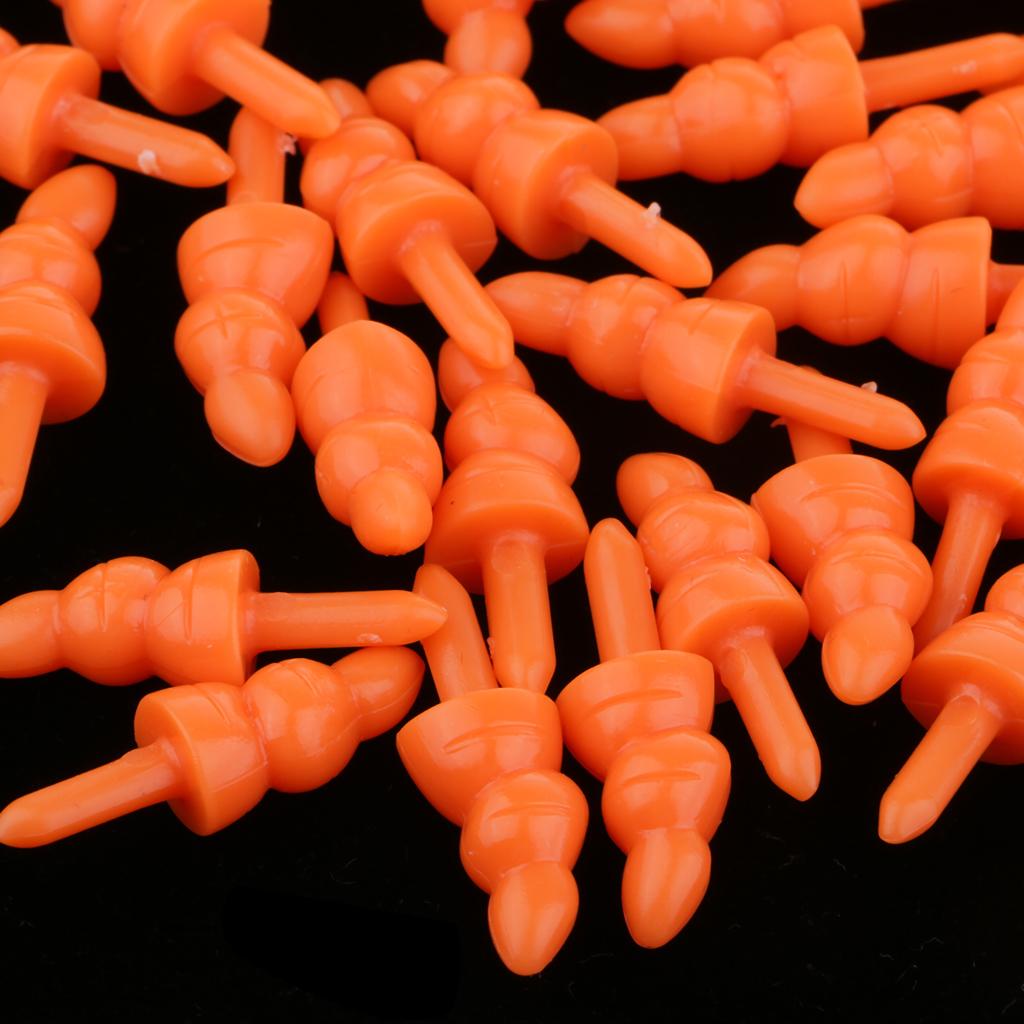 2x100 Pieces Plastic Long Safety Noses for Doll Animal Toys Making Accessories