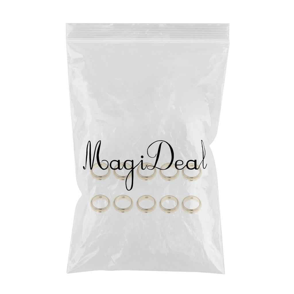 10Pc Metal Beads Circle Rings with Double Hole DIY Jewelry Making Gold 6mm