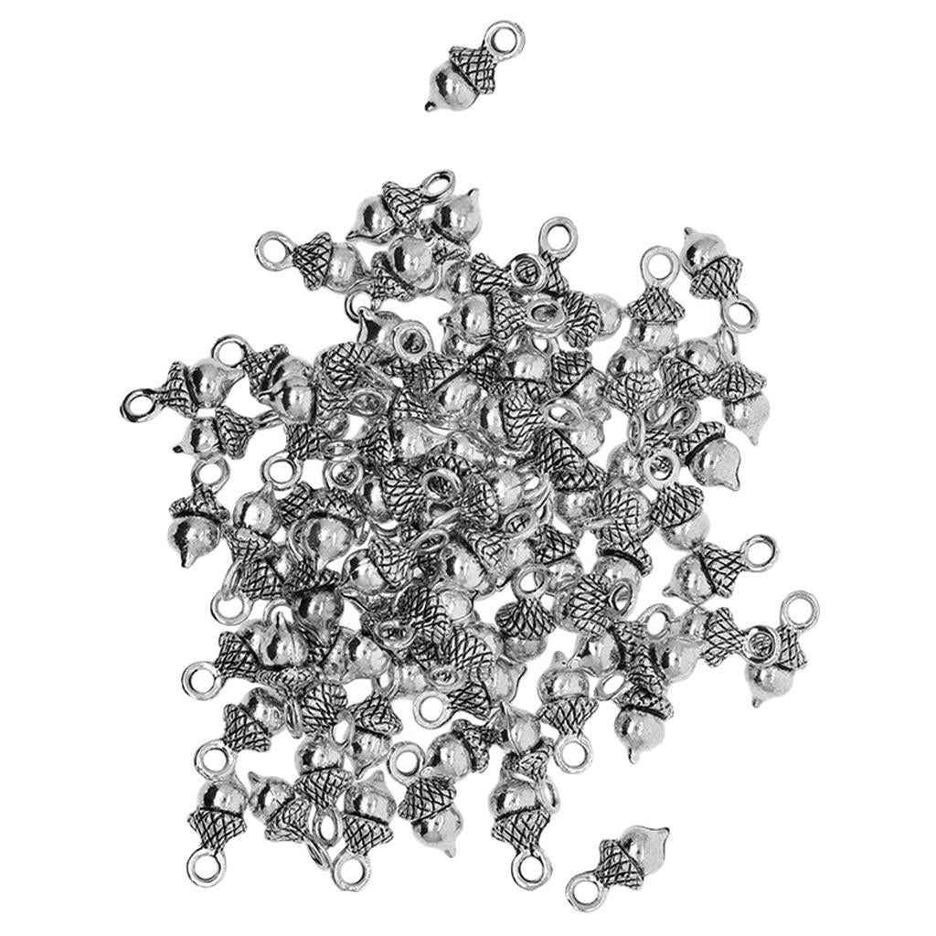 4x50 Piece DIY Antique Acorn Charms Pendants Dangle Beads Jewelry DIY Findings