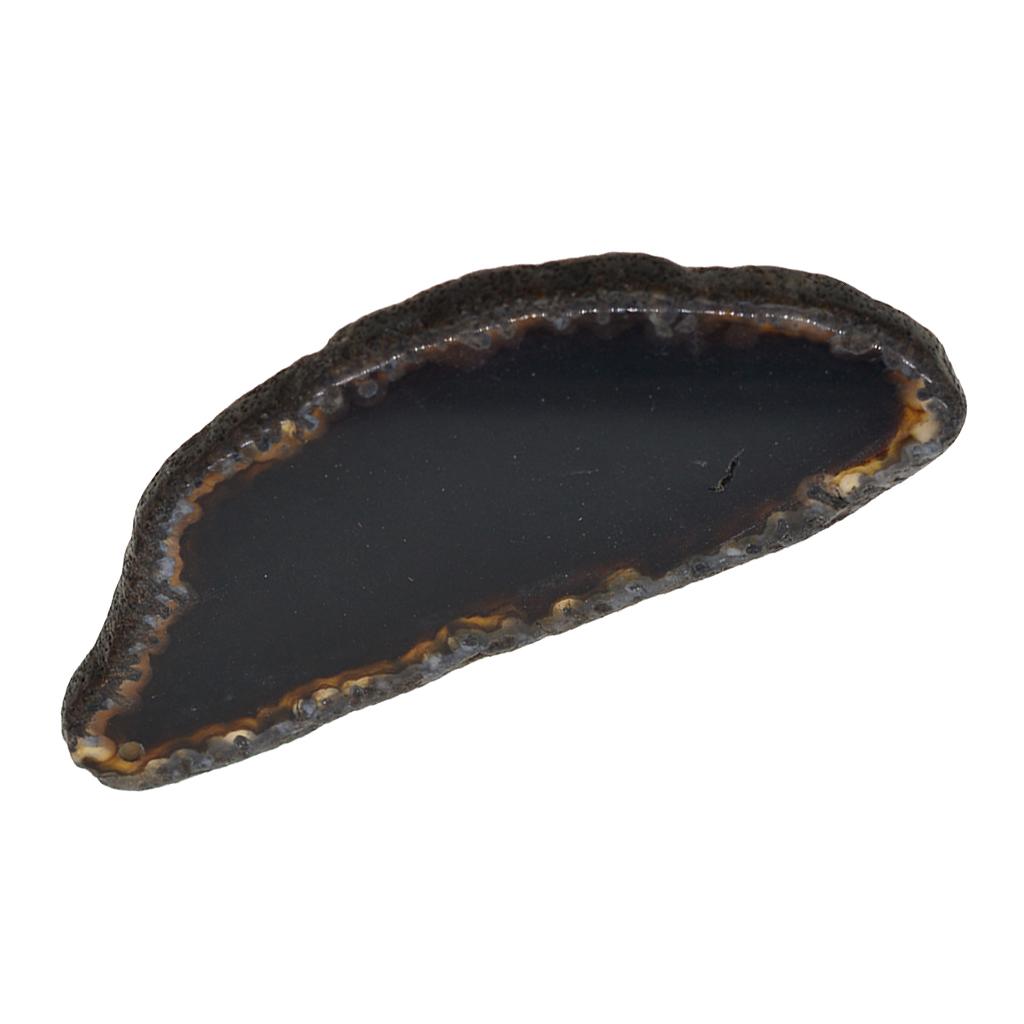 3xBlack Irregular Agate Quartz Slice Drilled Pendant Jewelry Making Charms
