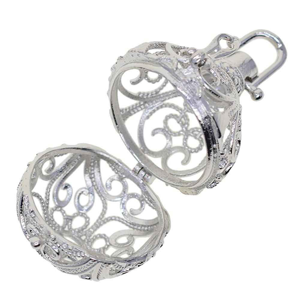 Beads Cage Charms Locket Pendant Settings for DIY Necklace Vintage