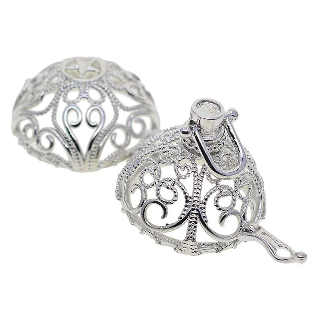 Beads Cage Charms Locket Pendant Settings for DIY Necklace Vintage