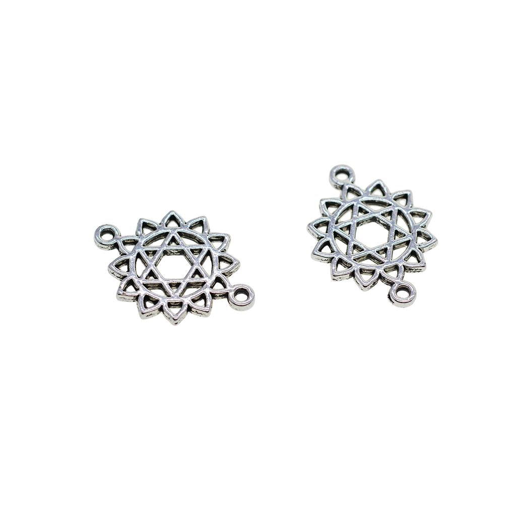 4x50x Tibetan Silver hexagram Charms pendants DIY crafts jewelry making