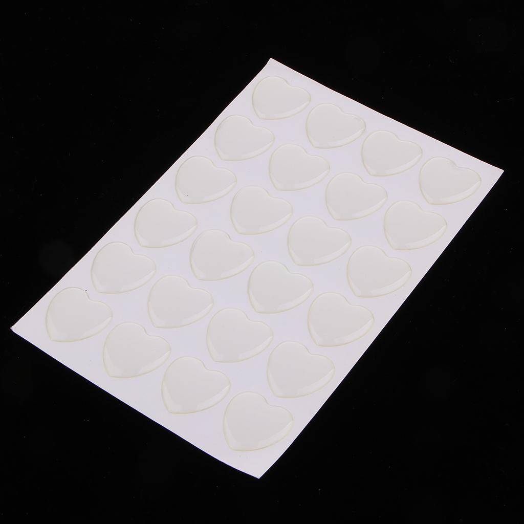3xCrystal Clear Epoxy Resin Dome Stickers for Bottle Cap Crafts 1 inch Heart