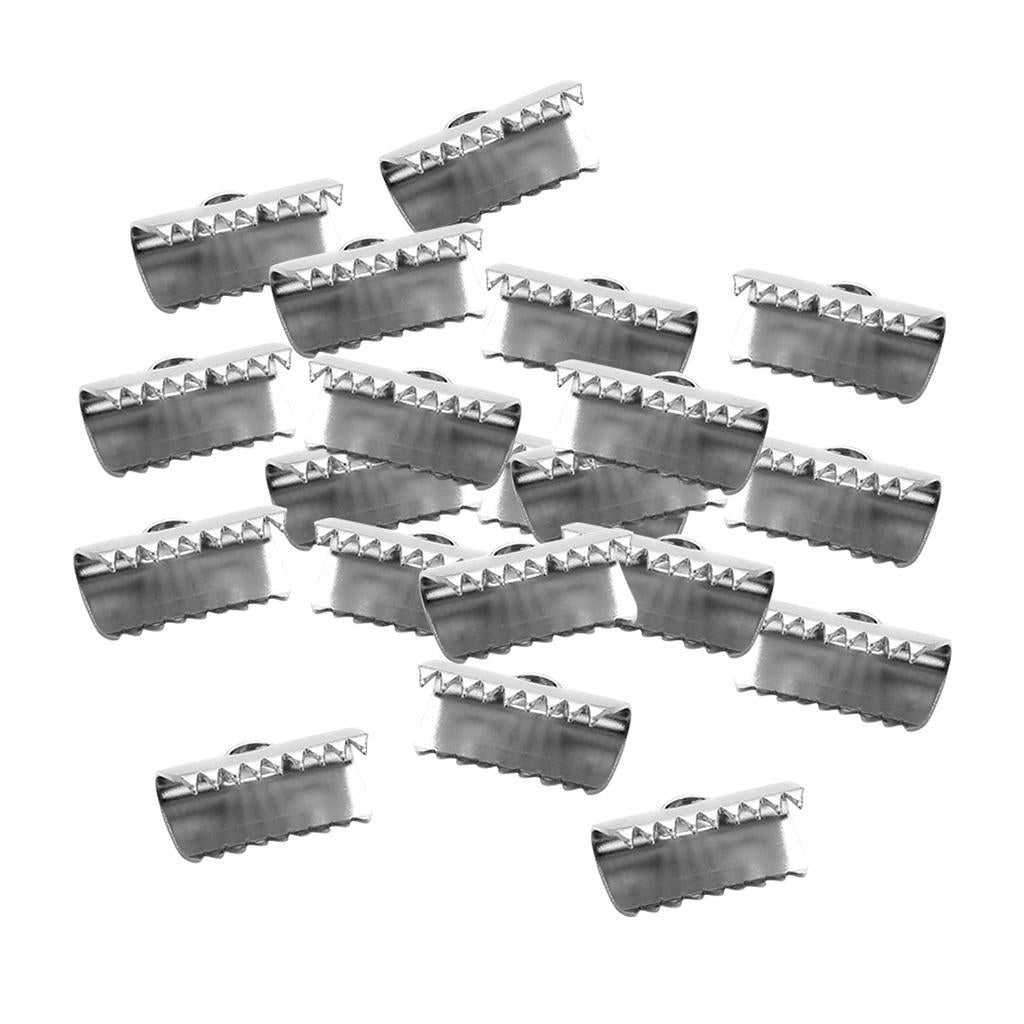 2x20 Piece Clasps Clamps Fasteners End for Jewelry Making 6mm