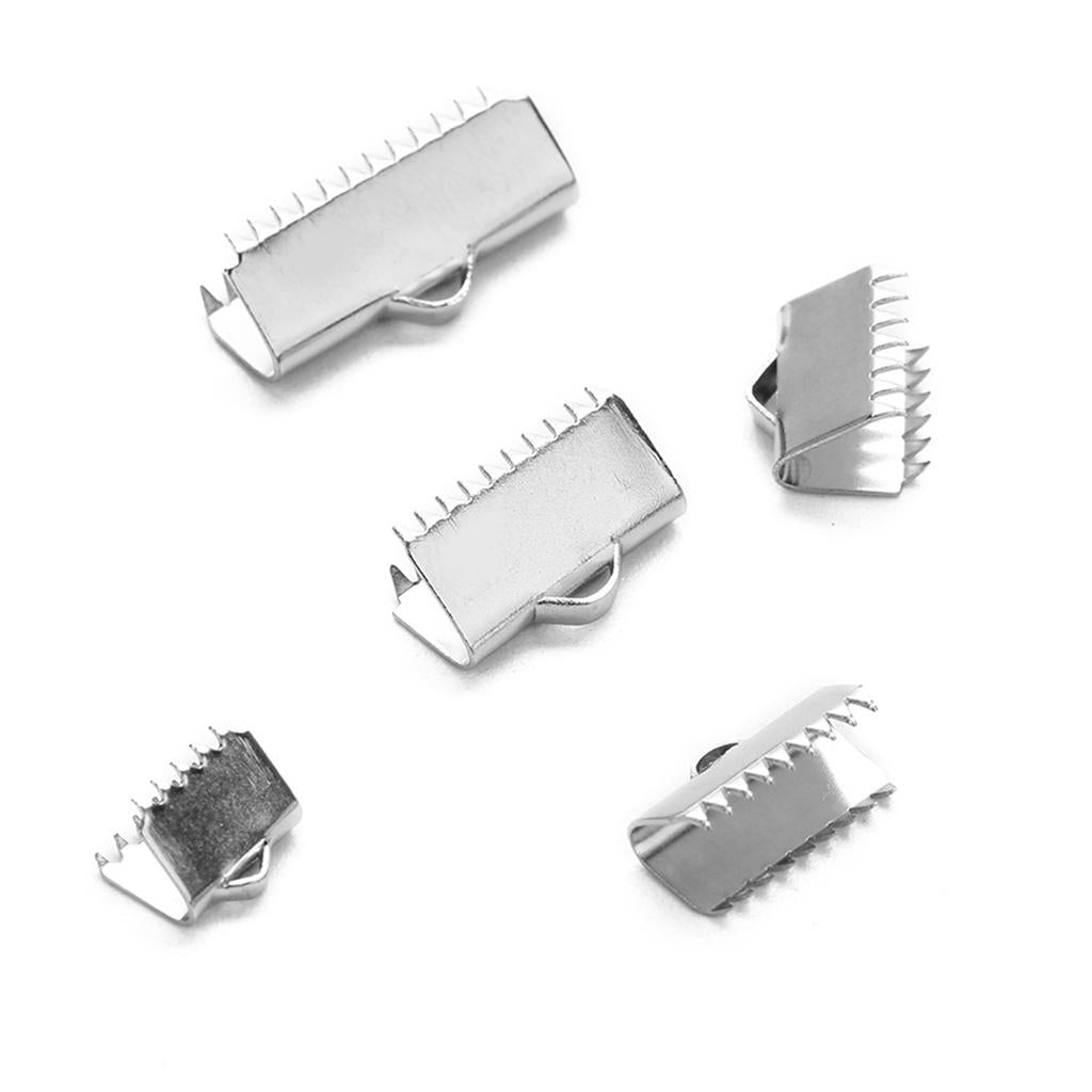 2x20 Piece Clasps Clamps Fasteners End for Jewelry Making 6mm