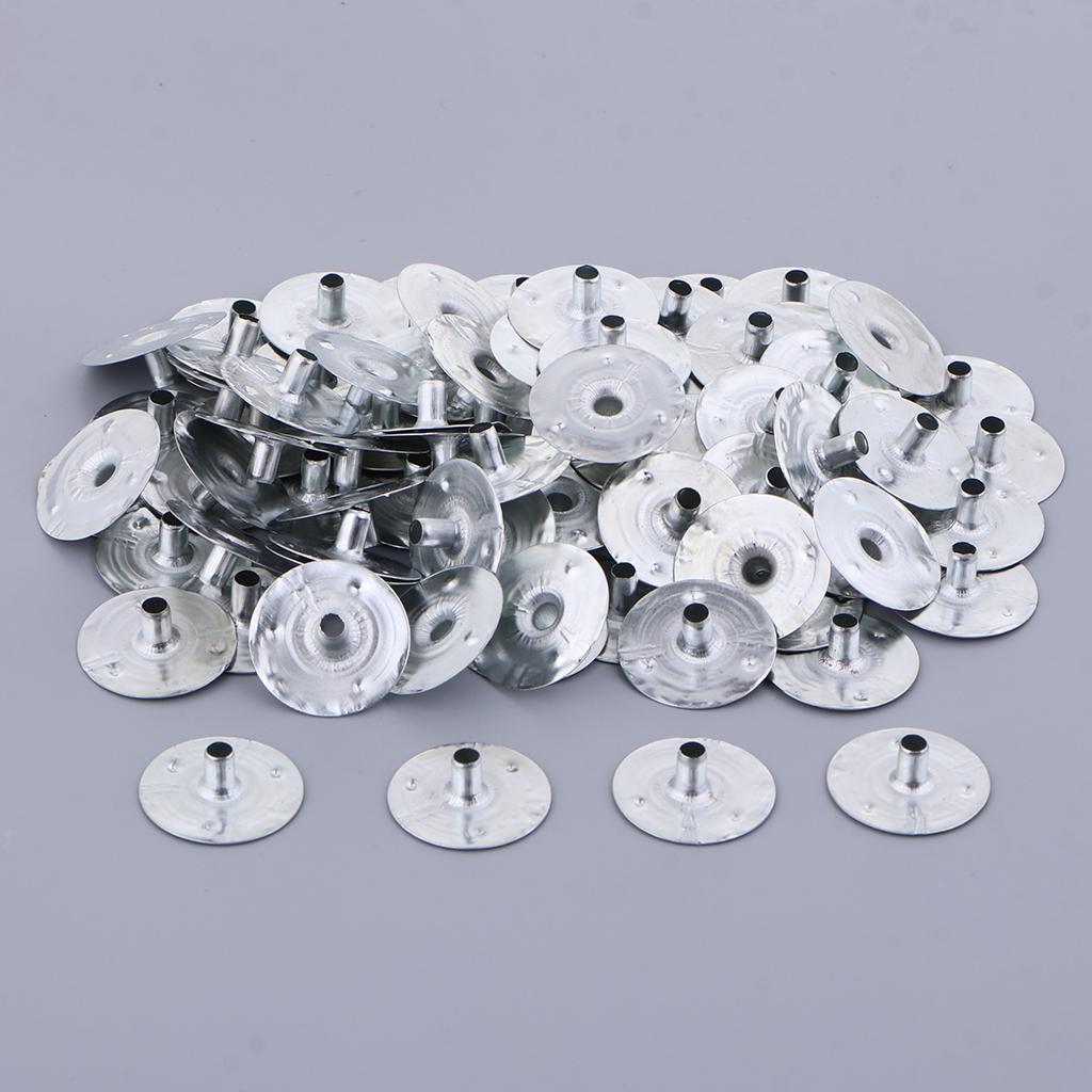 4x100 Pieces Metal Candle Wick Sustainers Tabs Base for Candle Making 20x3mm