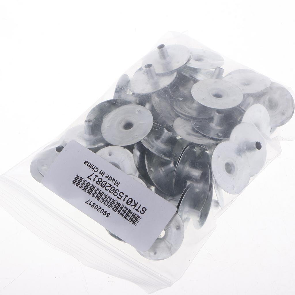 2x100 Pieces Metal Candle Wick Sustainers Tabs Base for Candle Making 20x3mm