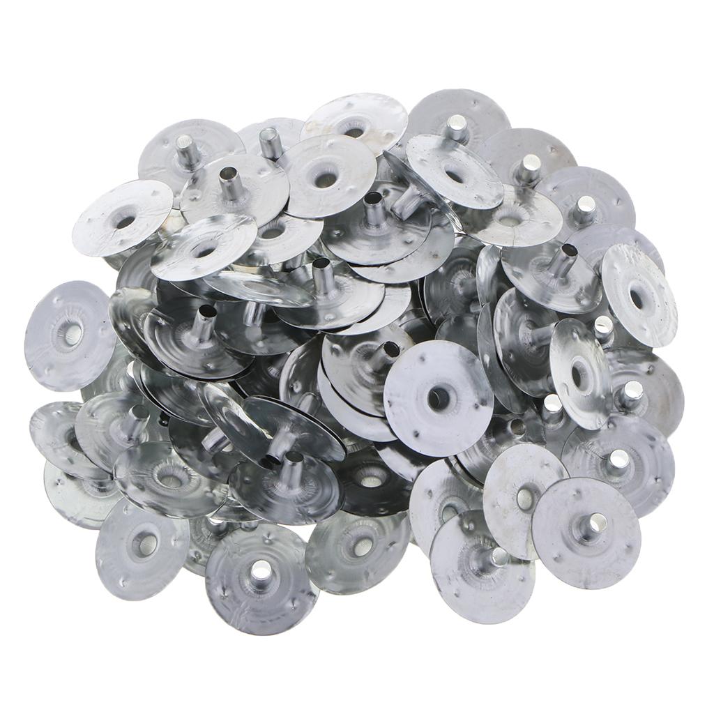 4x100 Pieces Metal Candle Wick Sustainers Tabs Base for Candle Making 20x3mm