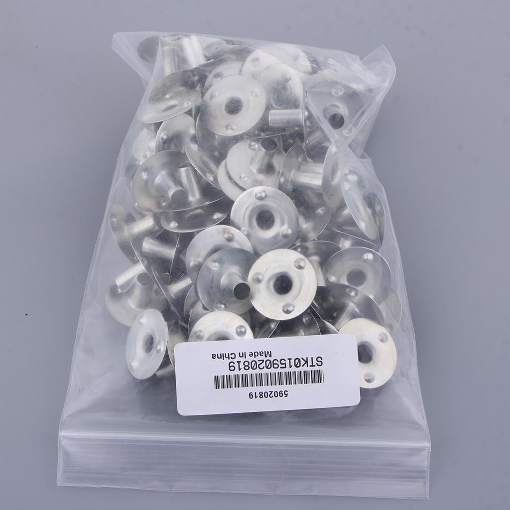 4x100 Pieces Metal Candle Wick Sustainers Tabs Base for Candle Making 20x5mm