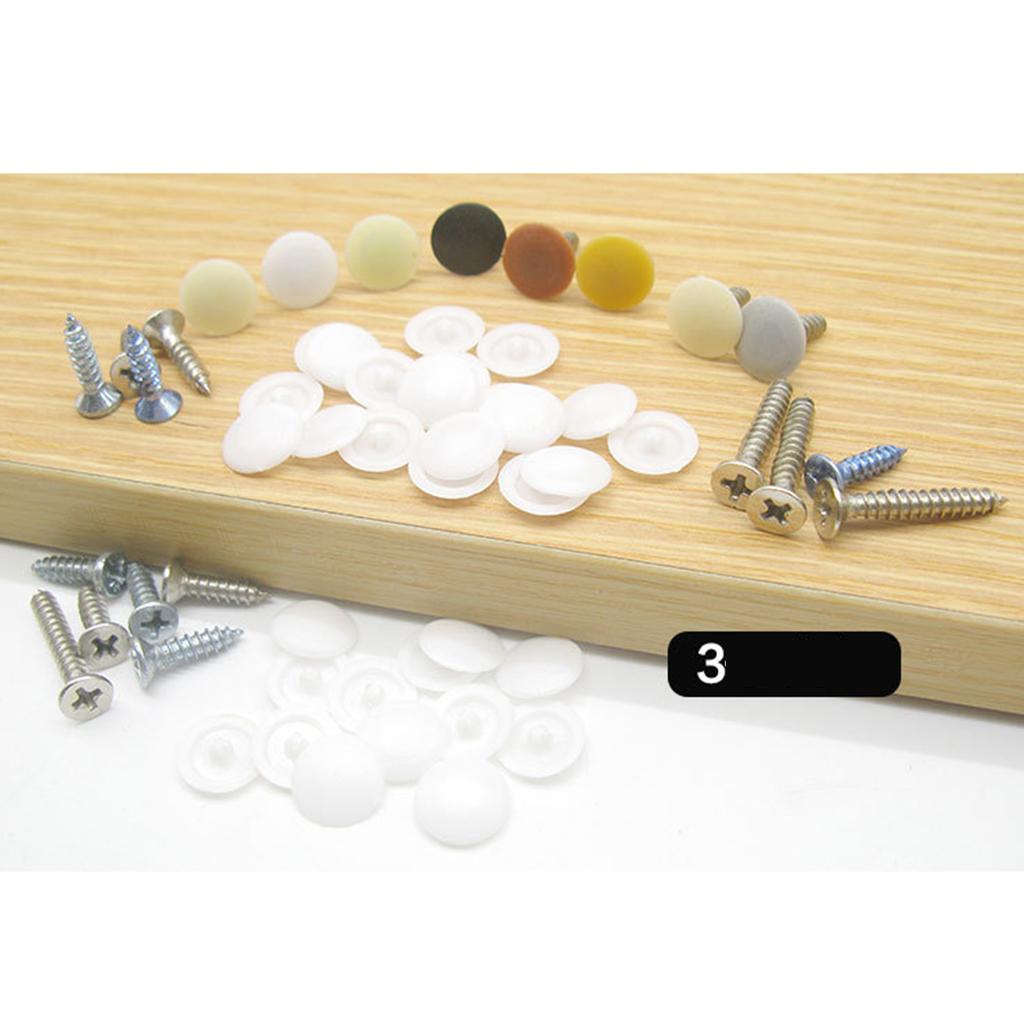 2x500Pack Round Phillips Screw Hole Cover Furniture Decorative Screw Cap Black
