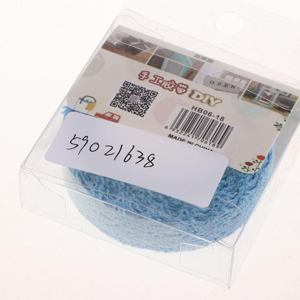 3x2 Yards 15mm Fabric Lace Washi Tape Self Adhesive Trim Wedding blue