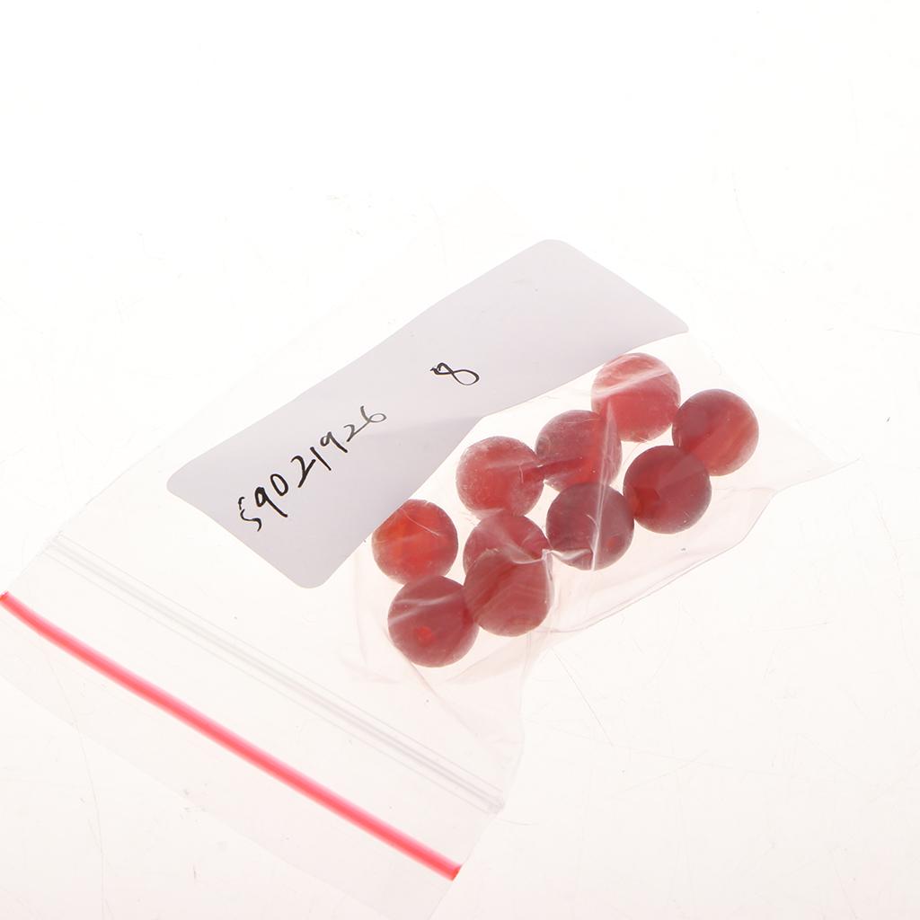 4xAgate Beads for Jewelry Making 8mm DIY Round Natural Gemstone Loose Beads