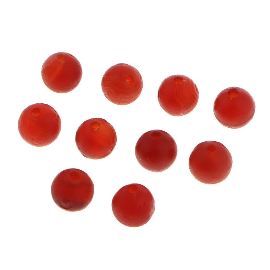 6xAgate Beads for Jewelry Making 8mm DIY Round Natural Gemstone Loose Beads