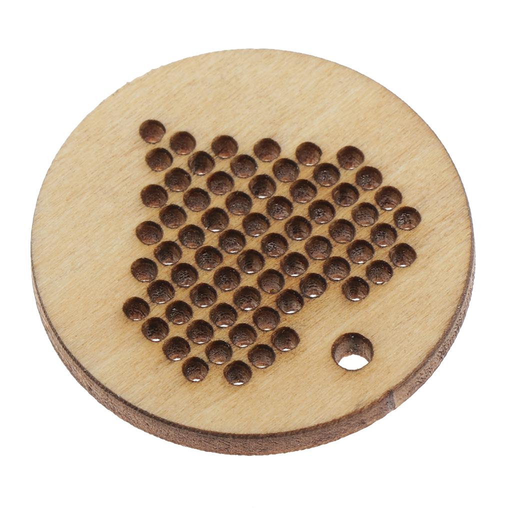 6xDIY Wooden Shapes Heart Shaped Blank Pendant for Counted Cross Stitch Kit