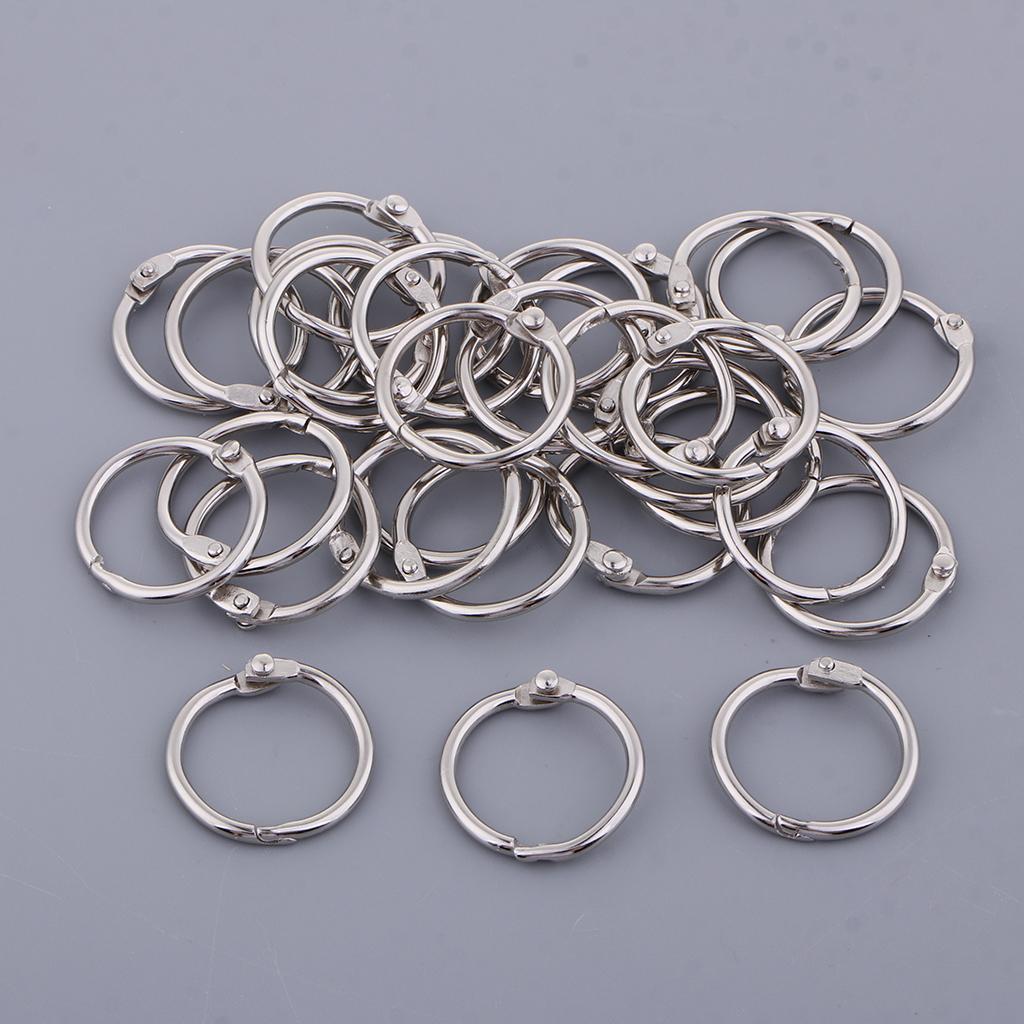 2x10/20/30 Sets Book Ring Small Loose Leaf Binder Rings Keychain Key Ring 20mm