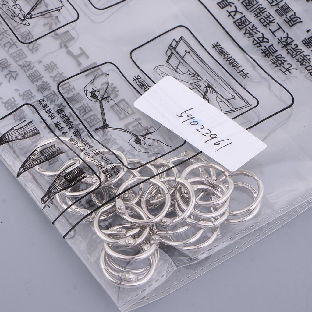 2x10/20/30 Sets Book Ring Small Loose Leaf Binder Rings Keychain Key Ring 14mm