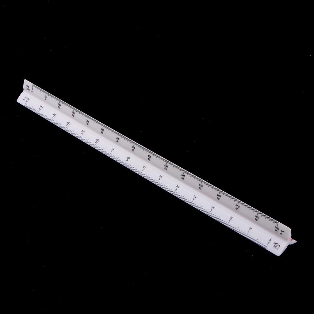 3x30cm/12 inch Plastic Engineer Triangular Scale Drafting Architectural Ruler