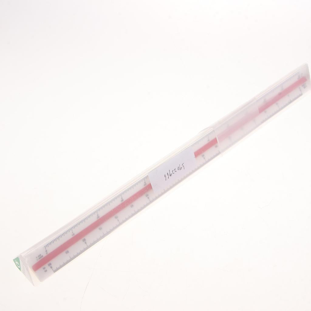 2x30cm/12 inch Plastic Engineer Triangular Scale Drafting Architectural Ruler