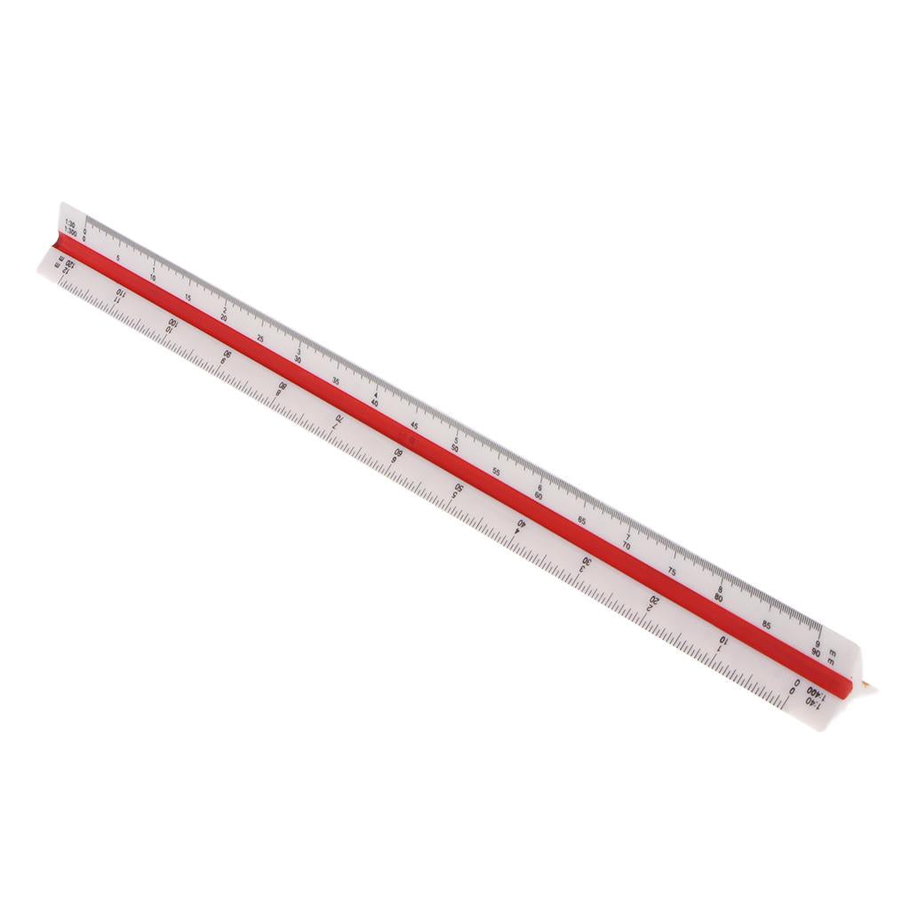 4x30cm/12 inch Plastic Engineer Triangular Scale Drafting Architectural Ruler