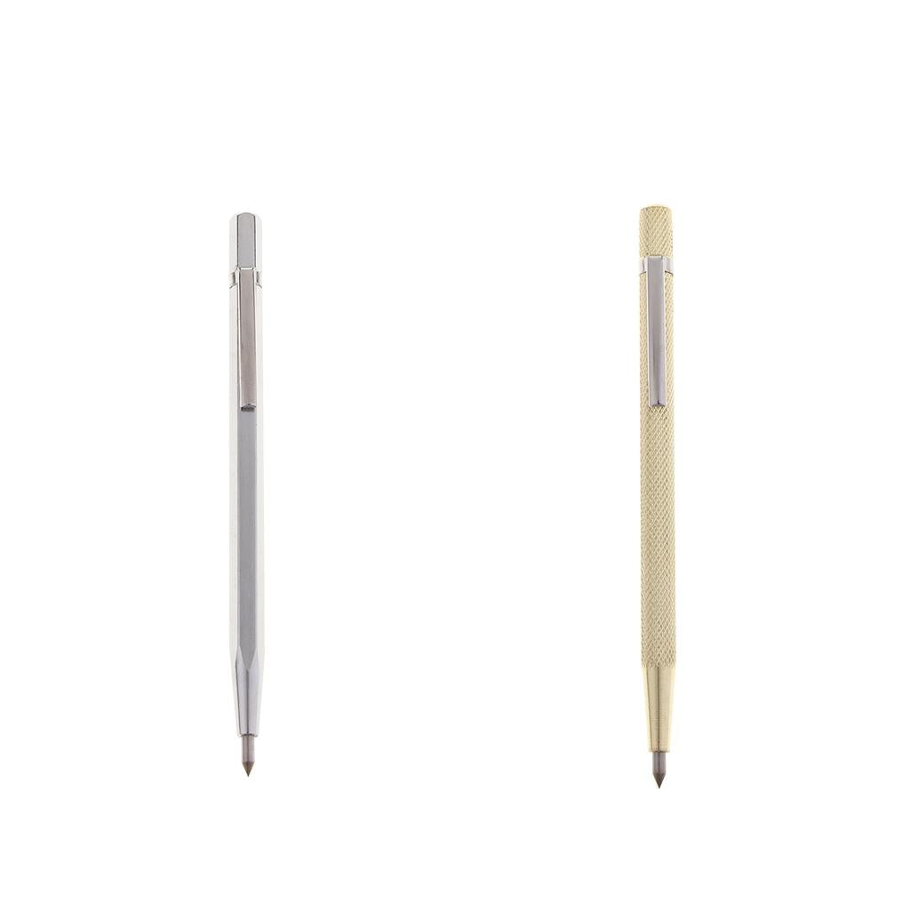 2x1Pcs Tungsten Carbide Tip Scriber Pen for Glass Ceramics Cutter Tool Golden