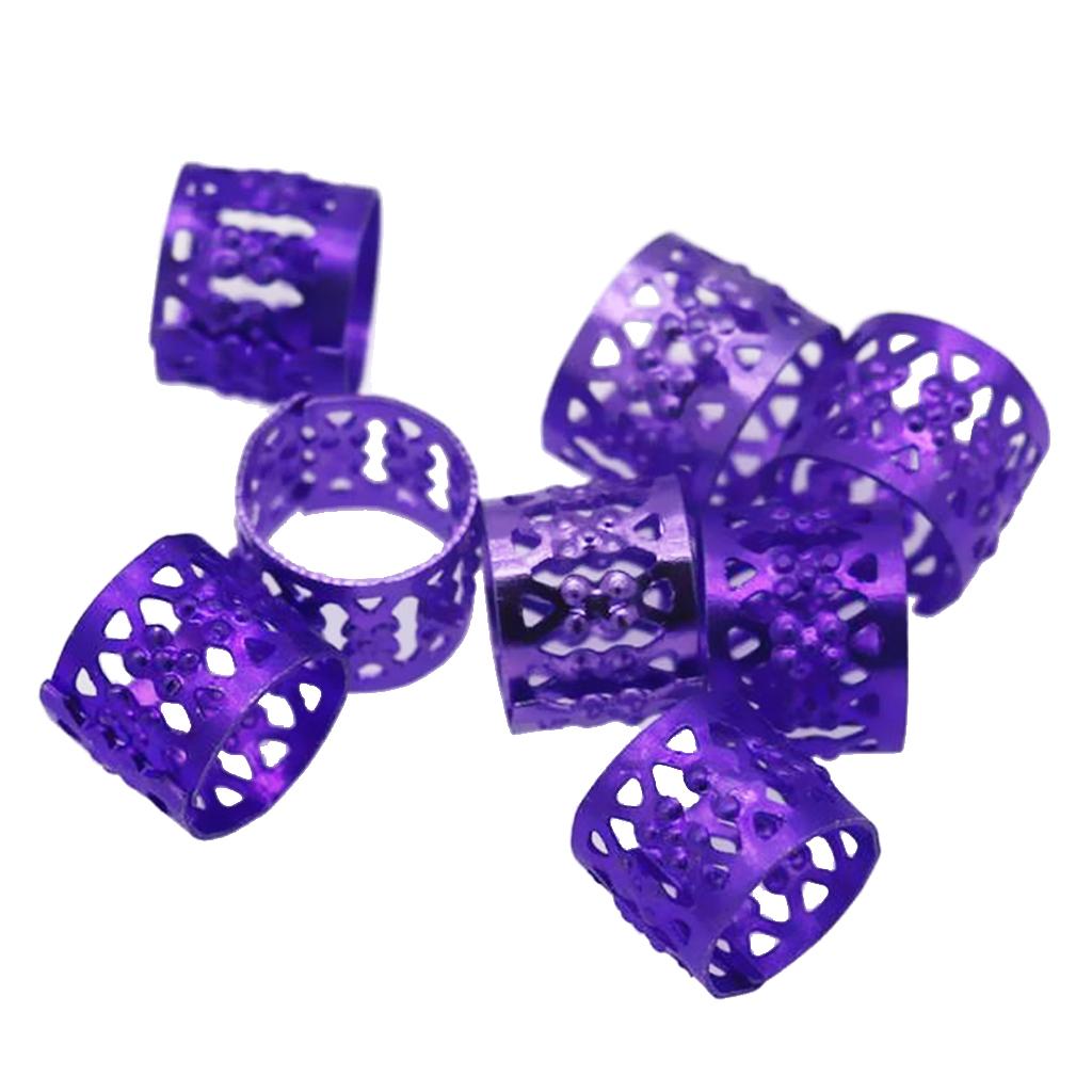 3x80set Filigree Tube Spacer Beads Dreadlocks Braiding Bead DIY Hair Accessory