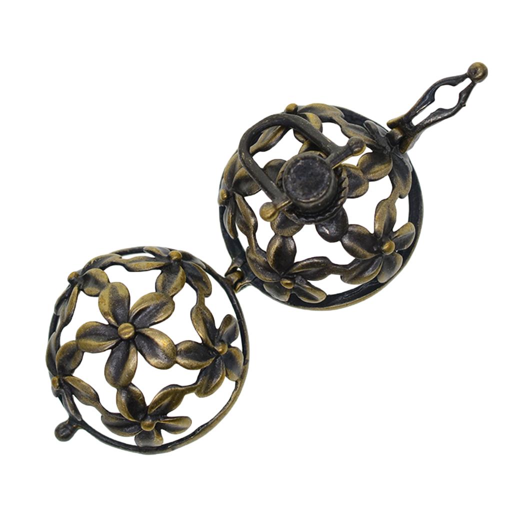4xAntique Beads Cage Charms Locket Pendant for DIY Necklace Jewelry Findings