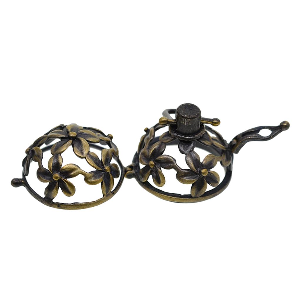 4xAntique Beads Cage Charms Locket Pendant for DIY Necklace Jewelry Findings
