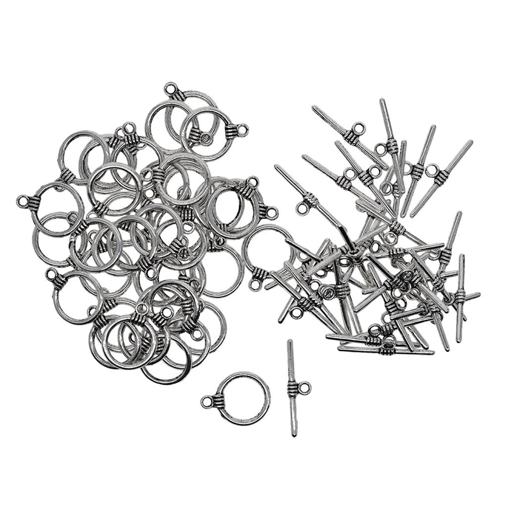 2x50 Set Toggle Clasp Pendant for Jewelry DIY Making Accessories