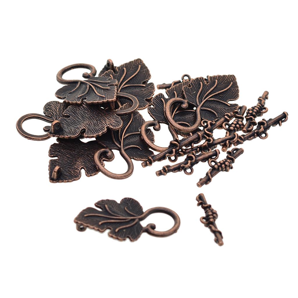 4x10 Sets Leaf OT Toggle Clasps Jewelry Clasp Connectors Jewelry DIY Platinum