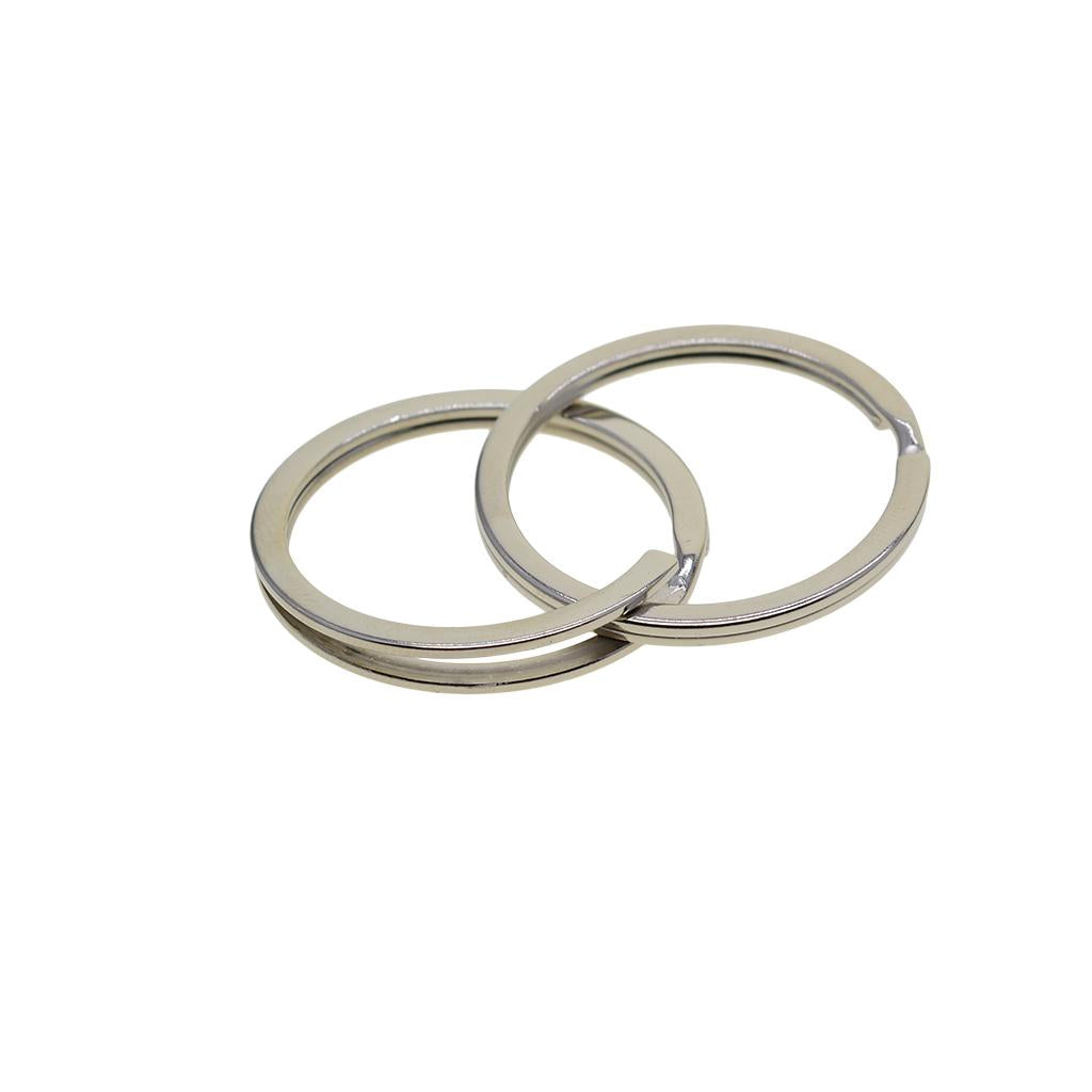 2xVarious Split Key Rings Keys Chain Bag Charms Clasp flat round circle clip 1