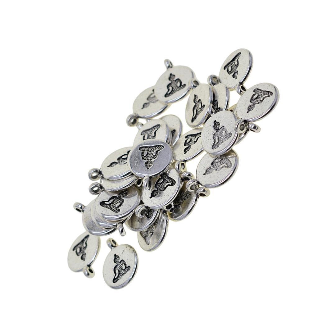 3x30x Tibetan Silver Yoga Charms DIY Pendant for Necklace Jewelry Making Budda