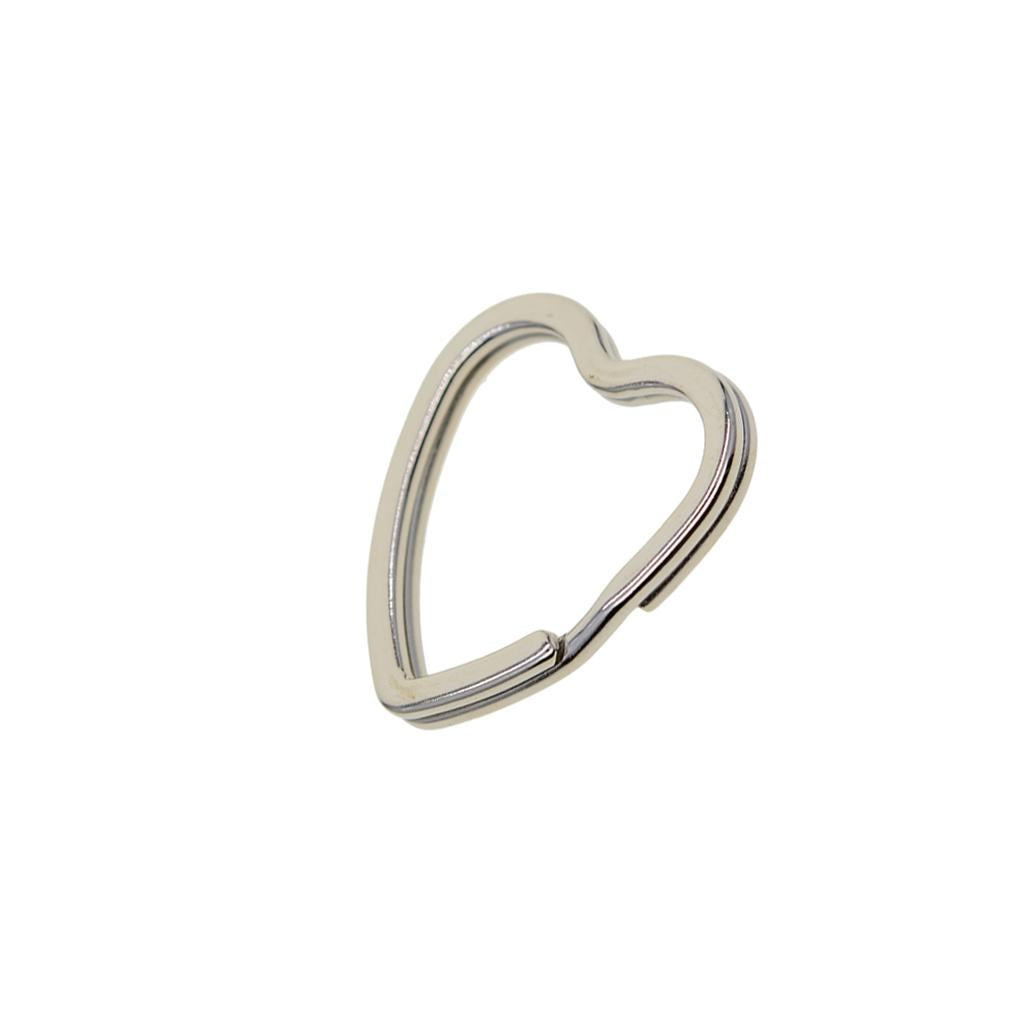 4xHeart Flat Split ring Key Ring Connector Keychain Loop Finding Jump Rings B