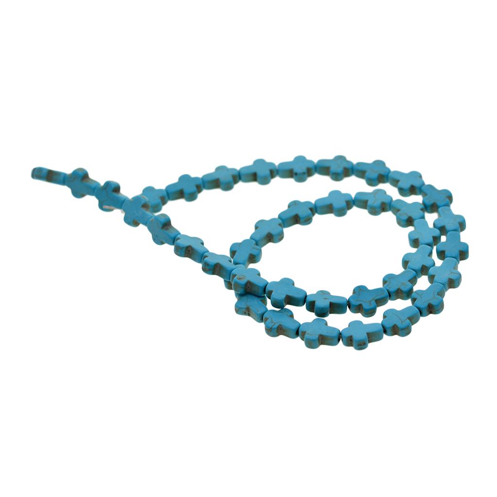 2x1 Strand of Cross Spacer Beads Strand Jewelry Making Turquoise
