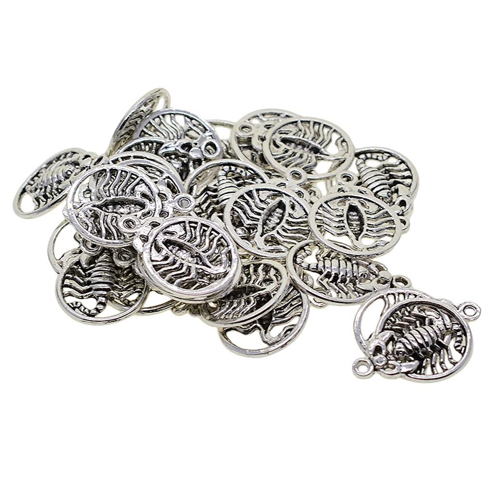 3x30x Tibetan Silver Scorpions Charms Pendants for DIY Neckalce Jewelry Making