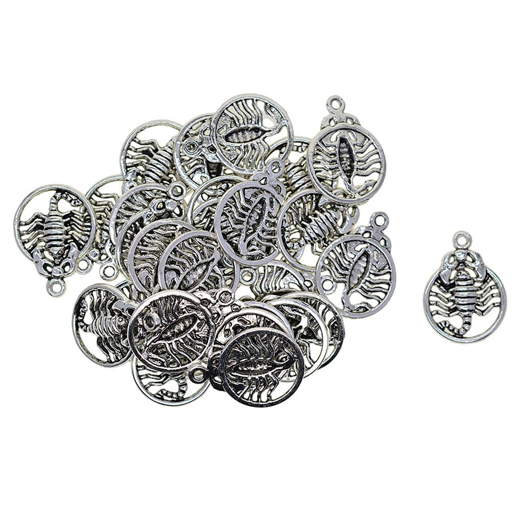 3x30x Tibetan Silver Scorpions Charms Pendants for DIY Neckalce Jewelry Making