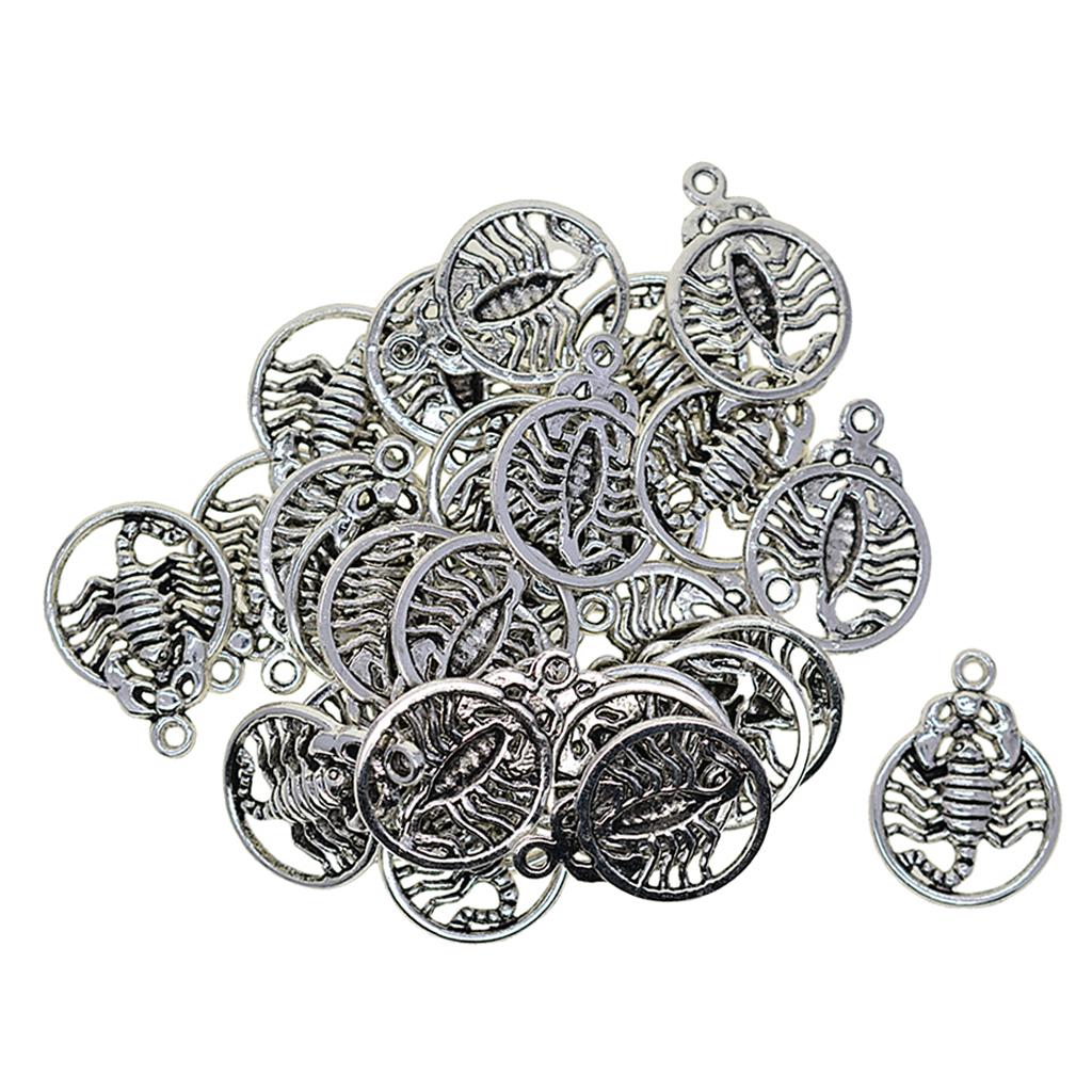 3x30x Tibetan Silver Scorpions Charms Pendants for DIY Neckalce Jewelry Making