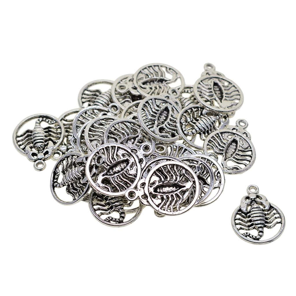 4x30x Tibetan Silver Scorpions Charms Pendants for DIY Neckalce Jewelry Making
