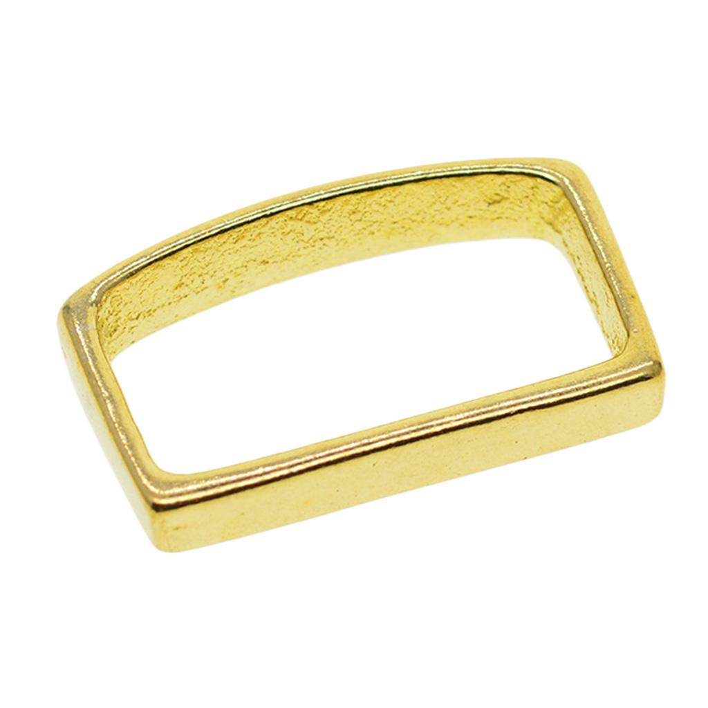 2xBrass D Ring Belt Loop Keeper Buckle for Leathercraft Bag Accessories 26 mm