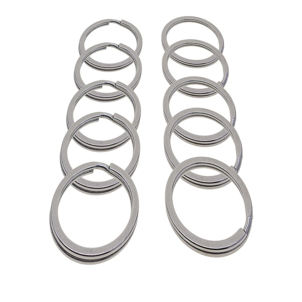 4x10pcs Stainless Steel Split Key Rings Keyrings Loop Jewelry Findings 30mm