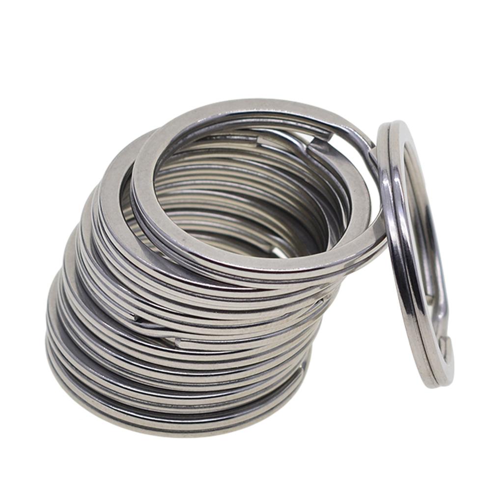 4x10pcs Stainless Steel Split Key Rings Keyrings Loop Jewelry Findings 30mm