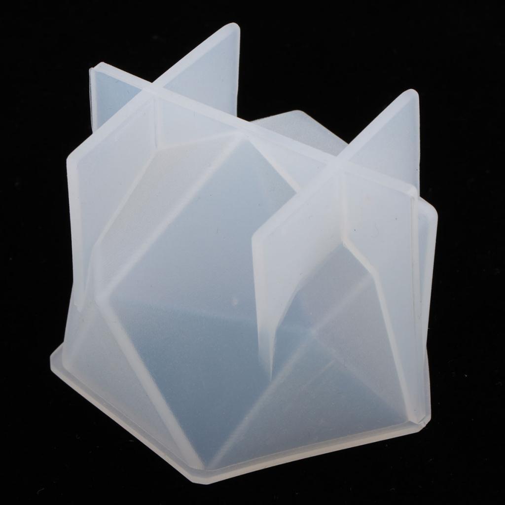 4xSilicone Mold Polygon Resin Casting Molds Jewelry Making Moulds Tool 55x44MM