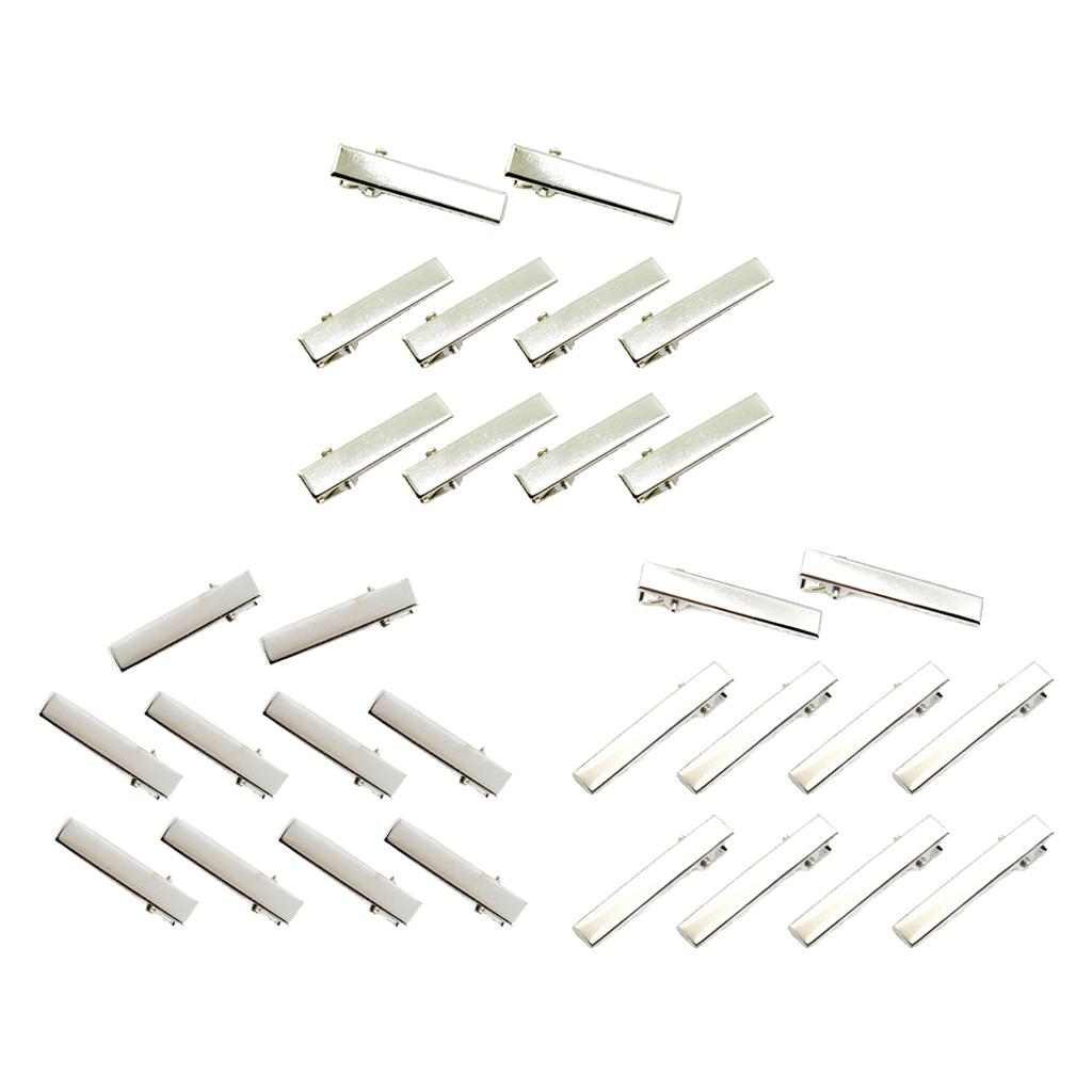3x10Piece Alligator Hair Clip Flat Single Prong Hair Clip DIY Headdress 3.2cm