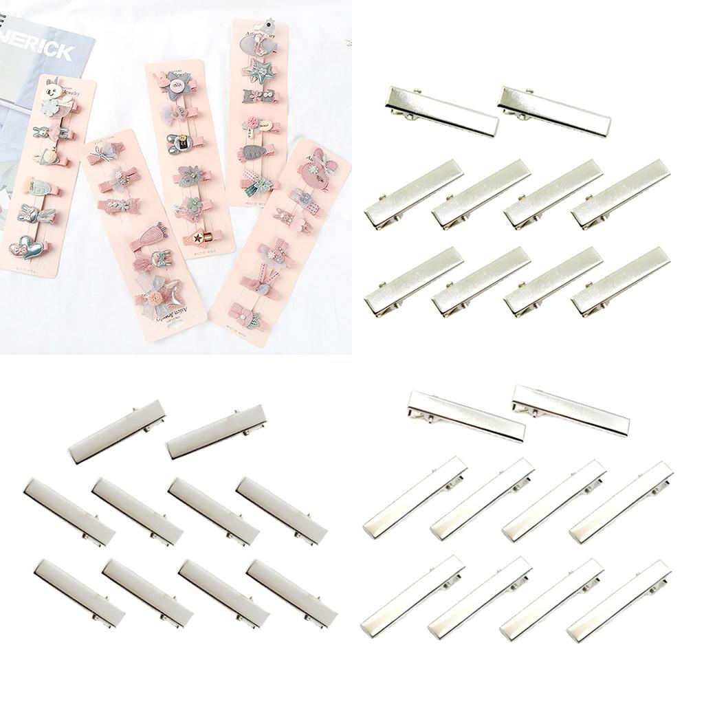 3x10Piece Alligator Hair Clip Flat Single Prong Hair Clip DIY Headdress 3.2cm
