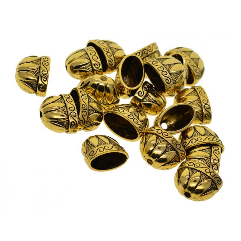 2x20 Pcs Large Alloy Lotus Flower Fringe Tassel Caps DIY Jewelry Findings