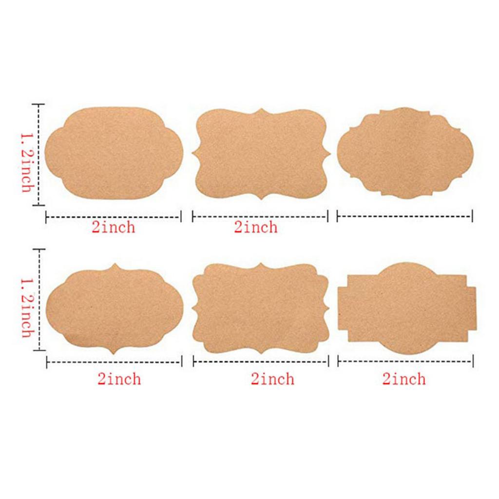 2x300pcs Blank Kraft Paper Self-Adhesive Label Seals Sticker for Hand Crafts