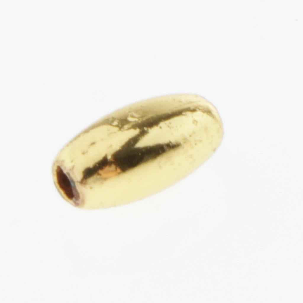 100Pieces Metal Oval Loose Spacer Beads Jewelry Making 18K Golden