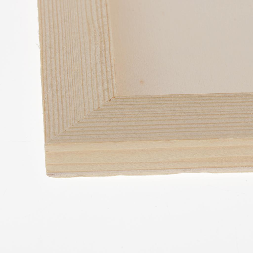 4xWhite Blank Artist Wooden Board Frame Oil Acrylic Painting DIY 0.7x15x15cm