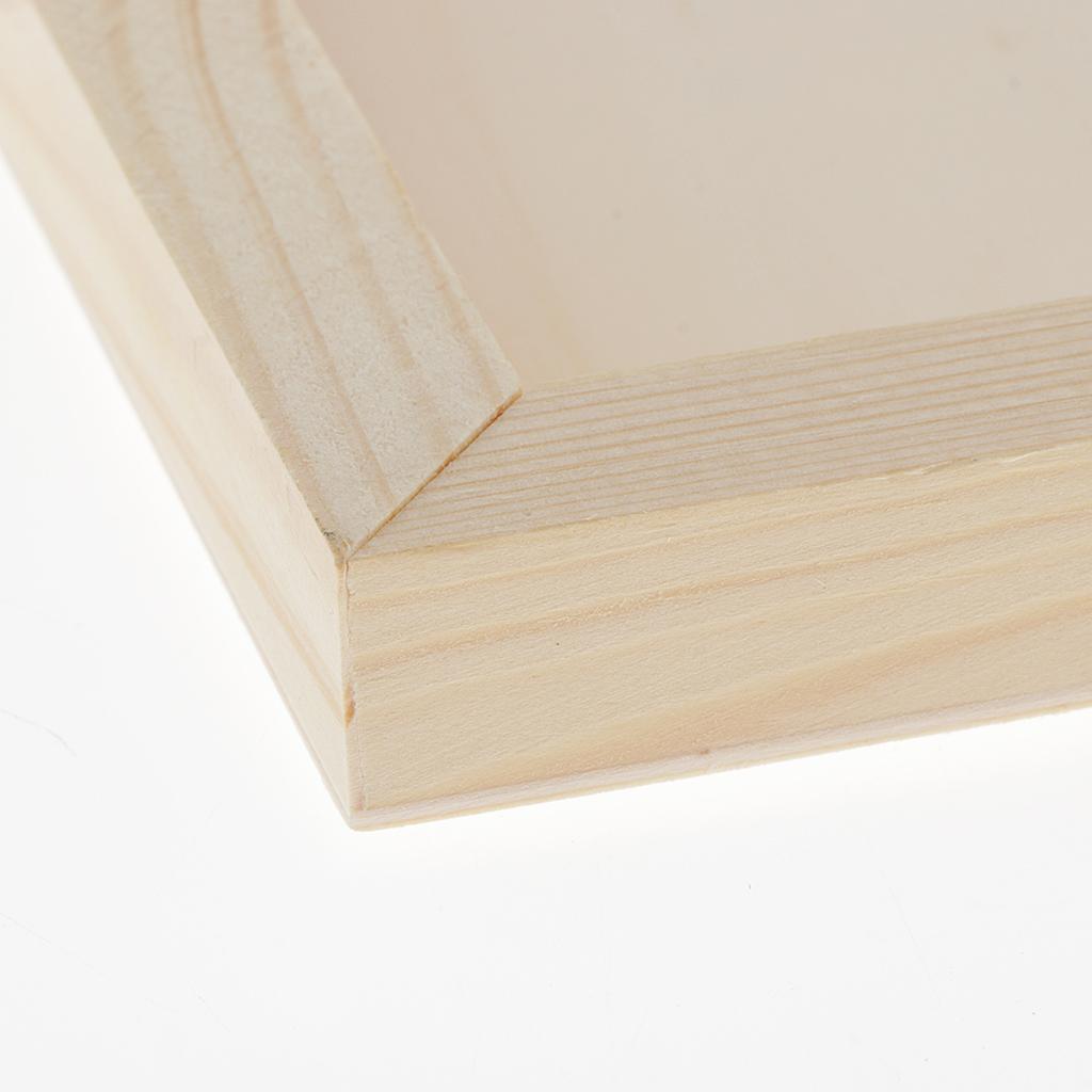 2xWhite Blank Artist Wooden Board Frame Oil Acrylic Painting DIY 0.7x15x15cm