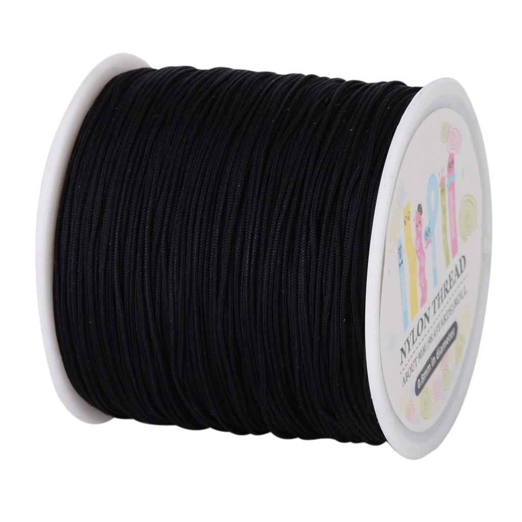 90m/roll Macrame Cord Nylon Cord briaded string beading thread Black